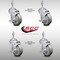 Service Caster 4 Inch SS Gray Polyurethane Wheel Swivel 10mm Threaded Stem Caster Set Brake SCC-SSTS20S414-PPUB-TLB-M1015-4 - alternate 4